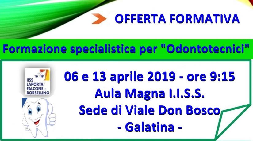 Formazione specialistica per “Odontotecnici” 